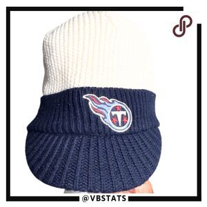Reebok Equipment NFL Womens Tennessee Titans Brimmed Beanie Hat White Black OS